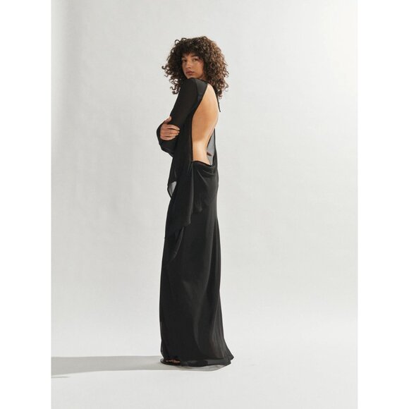 One Mile Maxine Maxi Skirt in Black - Picture 3 of 5